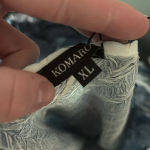 Komarov Lace Sleeve Charmeuse & Chiffon Cocktail Dress Womens Size XL - Picture 7 of 7